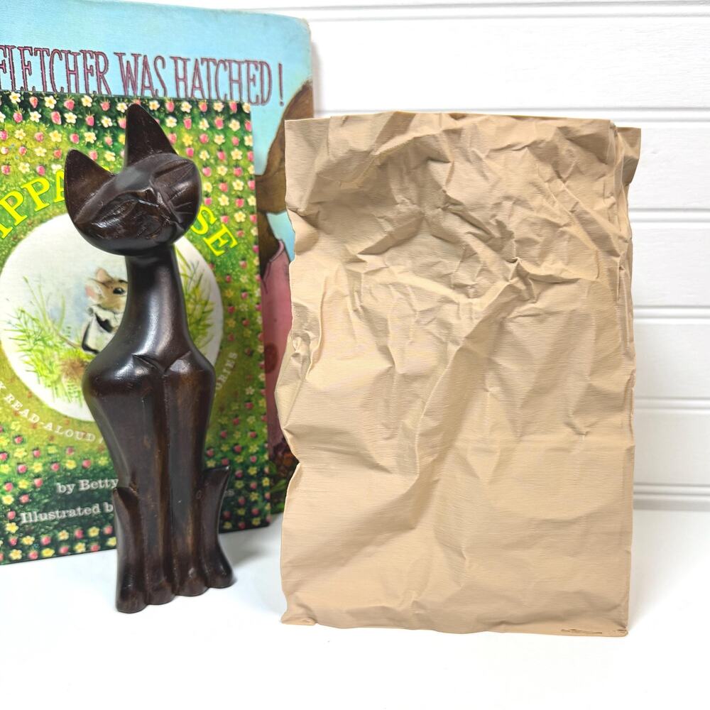 Kraftique Large-Paper Reborn, Crumpled Brown Bag Design, Desktop Trash Bin, Vase